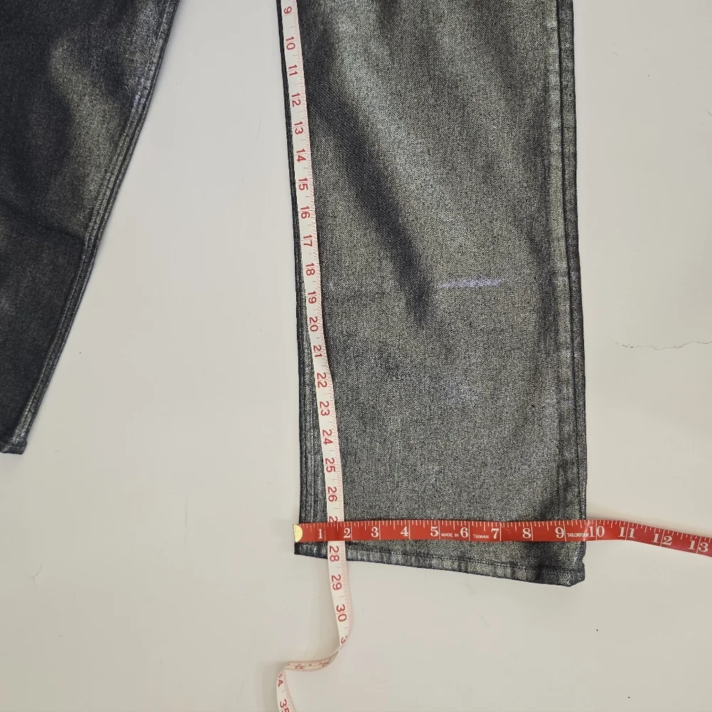 Gap Kids Low Stride Metallic Wide Leg Girls Size 16 Denim Jeans Adjustable Waist